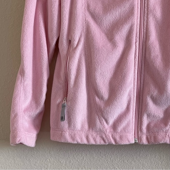 Vintage Denali light pink soft fuzzy zip up hoodie sweater/jacket/top - Picture 3 of 12